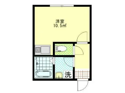 江東区住吉RCマンション(ワンルーム/1階)の間取り写真