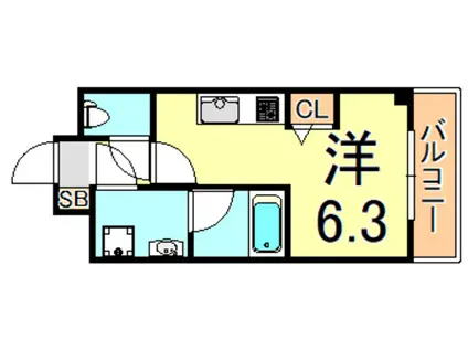AILE武庫之荘 (ワンルーム/4階)の間取り写真