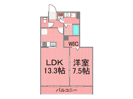 エスポワールメゾンカードット(1LDK/2階)の間取り写真