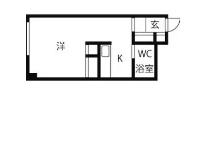 シティハイムジュネス(1K/2階)の間取り写真