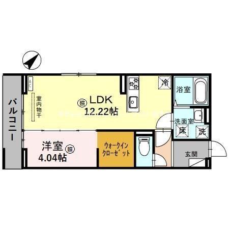 ＪＲ東海道本線 守山駅(滋賀) 徒歩37分 3階建 築3年(1LDK/1階)の間取り写真