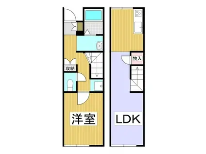 レオネクストエトワール中村II(1LDK/1階)の間取り写真