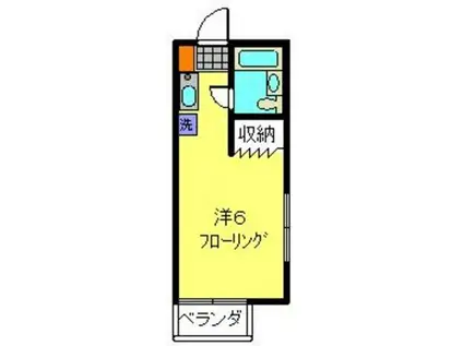 ドミールKY(ワンルーム/2階)の間取り写真