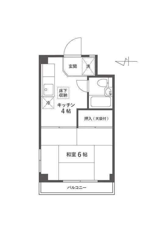 モリヤコーポラス 1階階 間取り