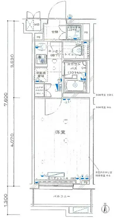 ルーブル練馬沼袋 1階階 間取り