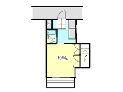 F・レジデンス・K(1K/2階)の間取り写真