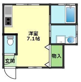 コーポ164(ワンルーム/2階)の間取り写真