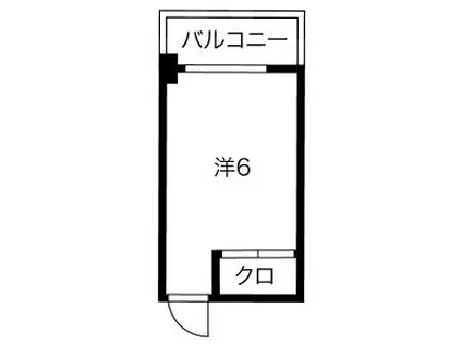 覚王山ドミトリー(ワンルーム/2階)の間取り写真