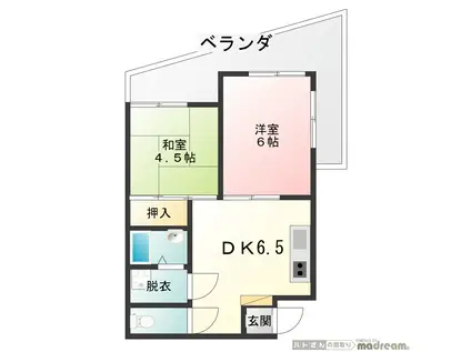 シェンドレ(2DK/5階)の間取り写真