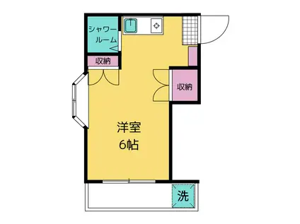 サンメゾン(ワンルーム/2階)の間取り写真