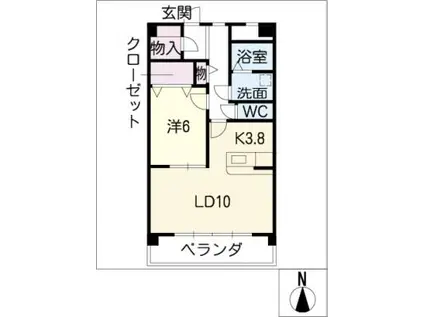 BRIGHT FIRST(1LDK/4階)の間取り写真