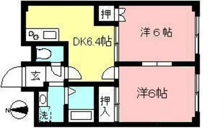コーポタナカB棟 3階階 間取り