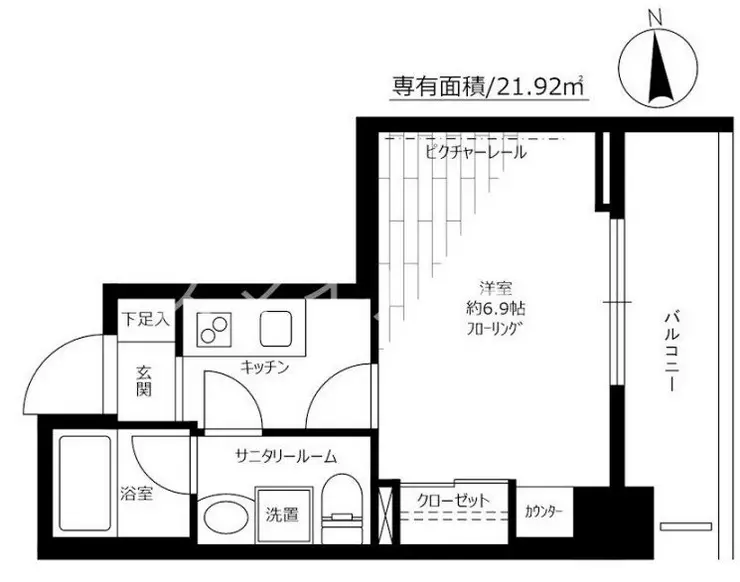 グリフィン川崎・西口シティプラザ 3階階 間取り