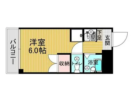 グランディール門田屋敷(ワンルーム/3階)の間取り写真