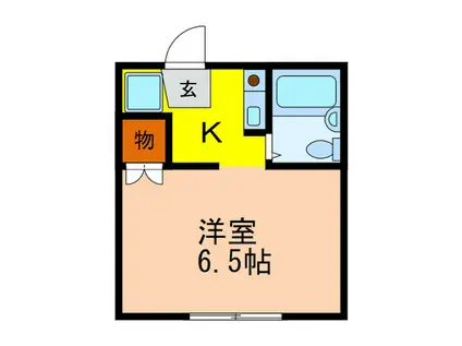 コーポサンユウ(ワンルーム/2階)の間取り写真