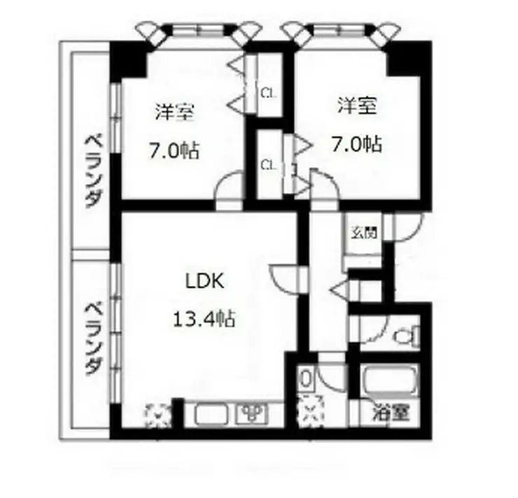 宮前平ハイツ 8階階 間取り