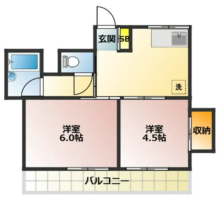 三陸コーポ 2階階 間取り
