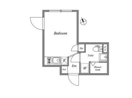 GRAN PASEO 荻窪(ワンルーム/1階)の間取り写真