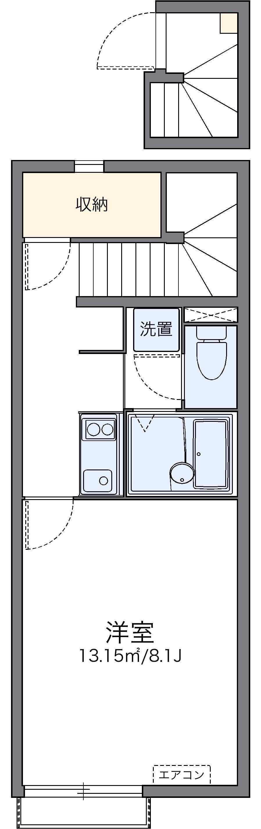 レオネクスト葵(1K/2階)の間取り写真