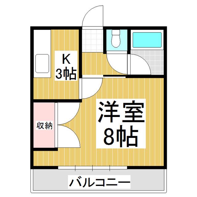 メゾンアオキ(1K/2階)の間取り写真