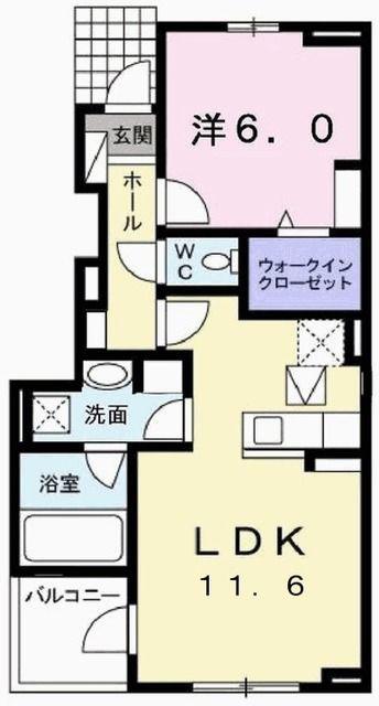 グリーンフィールド(1LDK/1階)の間取り写真