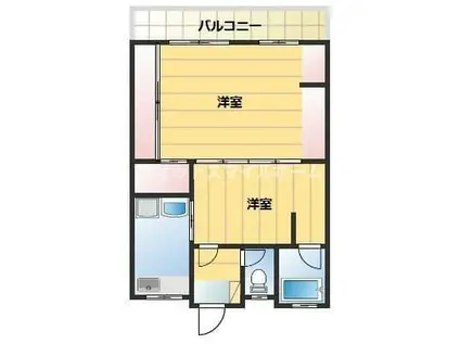 ファミール南庄町(1DK/1階)の間取り写真