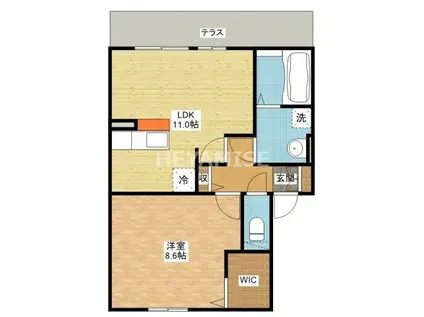 ウィルモア協和I(1LDK/1階)の間取り写真