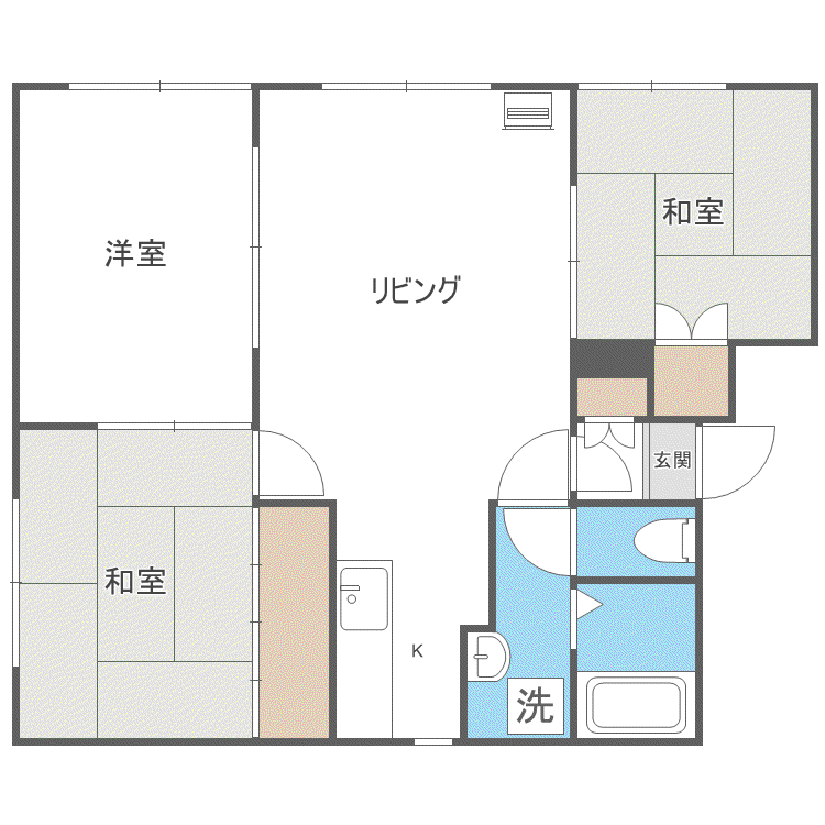 メイユールトータスA(3LDK/1階)の間取り写真