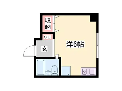 ハイツ樽屋町(ワンルーム/5階)の間取り写真