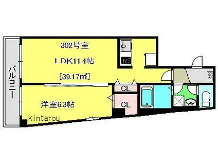 RIFMIC SORGE(1LDK/3階)の間取り写真