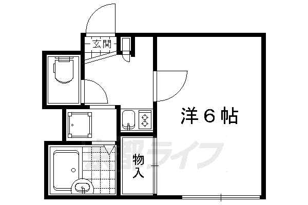 レオパレスバンブー雅(1K/2階)の間取り写真