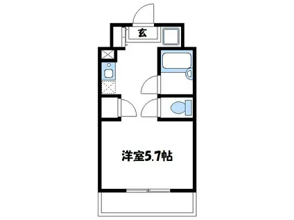 ウインドベル学生マンション(1K/3階)の間取り写真