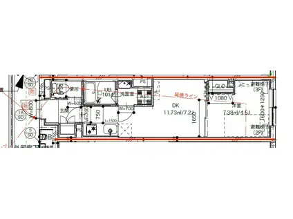 エルファーロ中野富士見町(1DK/2階)の間取り写真