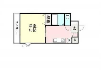 トレステーラ壱番館(1DK/3階)の間取り写真