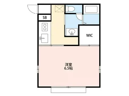 ペディガーデン一番館(1K/1階)の間取り写真