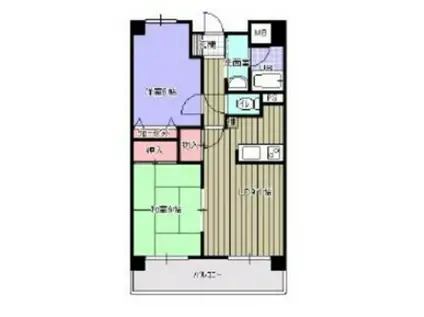 プルーリオン本町(2LDK/4階)の間取り写真