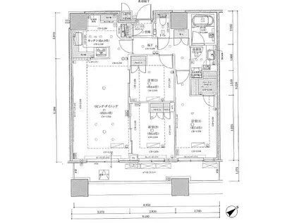 目黒第一マンションズ(3LDK/13階)の間取り写真