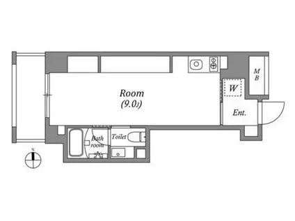 アスティーレ秋葉原(ワンルーム/2階)の間取り写真