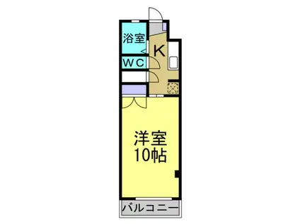 アルカサール(1K/3階)の間取り写真