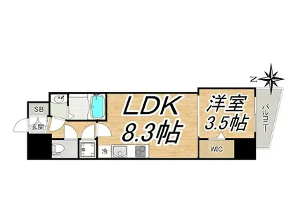 セレニテ梅田ルフレ(1LDK/5階)の間取り写真