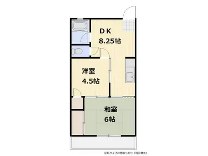 向山コーポフタカミ(2DK/1階)の間取り写真