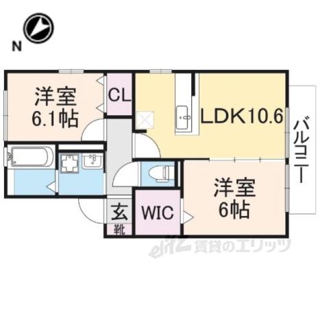 メゾン ド ル・レ(2LDK/2階)の間取り写真