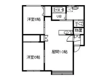 アルト13(2LDK/1階)の間取り写真