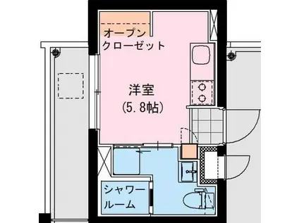 THE ROCK APT(ワンルーム/3階)の間取り写真
