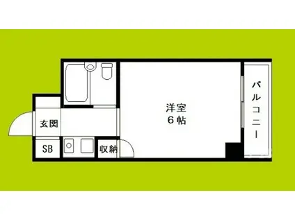 ドレクセル上新庄(ワンルーム/1階)の間取り写真