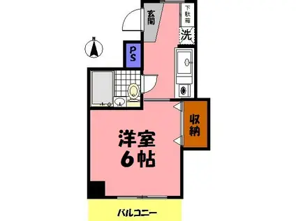 丸三本町ビル(1K/8階)の間取り写真