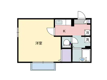 ジュネスドミール(1K/1階)の間取り写真