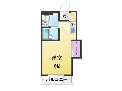 山口第一ビル(ワンルーム/4階)の間取り写真