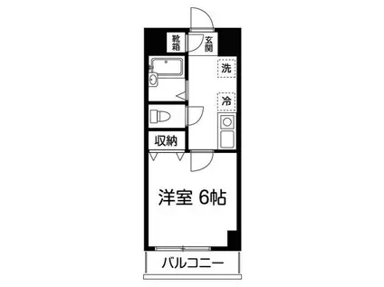 ベルバージェあざみ(1K/2階)の間取り写真