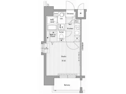 ガーラ・ステーション明大前(1K/7階)の間取り写真